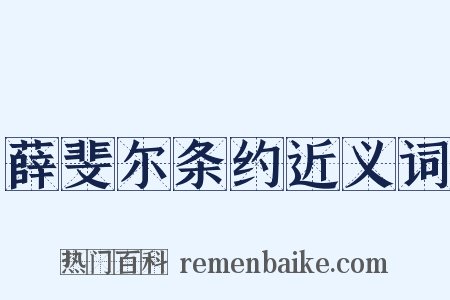 薛斐尔条约近义词是什么意思的图片